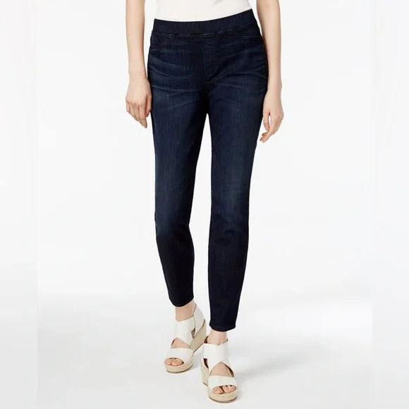 Eileen Fisher Women's Dark Blue Pull On Denim Jeggings / Leggings Sz XS - Picture 2 of 11